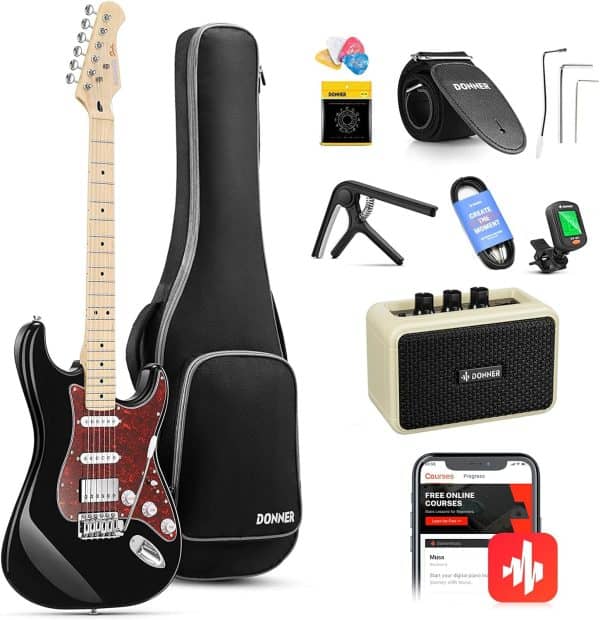 Donner DST-152B gitara elektryczna zestaw recenzja